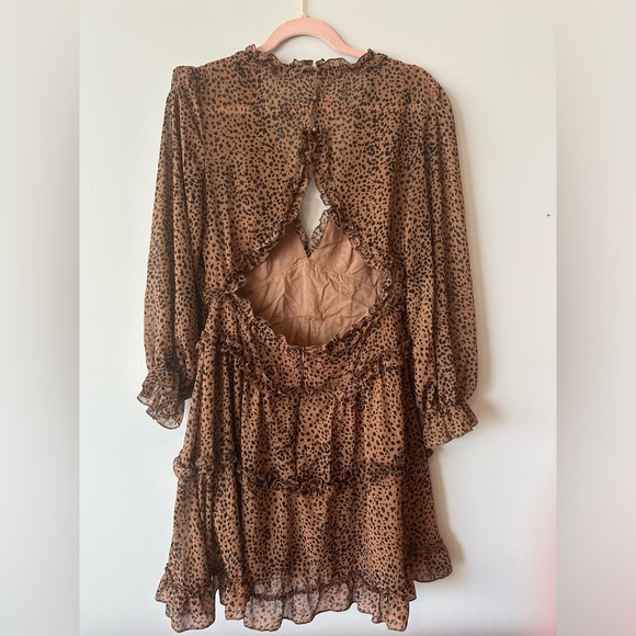 Leopard Print Ruffle Dress - Picture 2 of 2